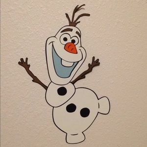 OLAF snowman Paper Cricut Cutout • Hang on Walls